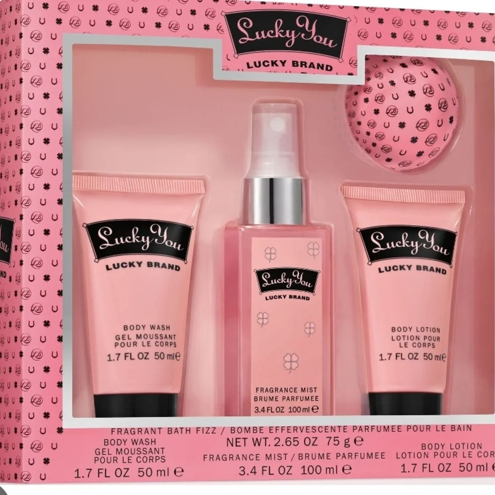 NIB Lucky Brand Luck You 4 Piece Bath Set - Picture 1 of 1